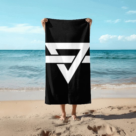 rainbow kitten surprise Beach Towels