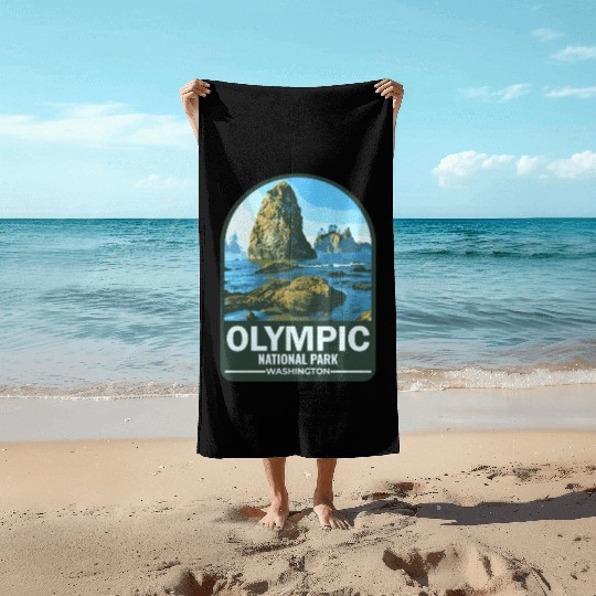 OLYMPIC national park Washington usa Beach Towels