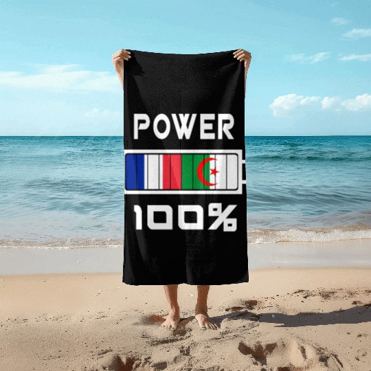 Algeria and France Power 100% Beach Towels