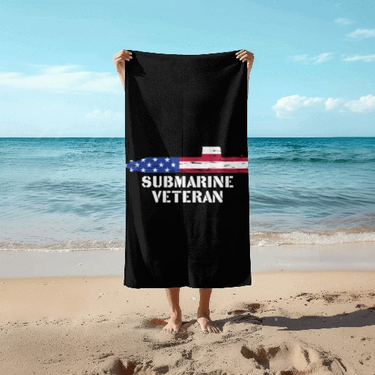 Submarine Veteran Submariner US Military Beach Towels