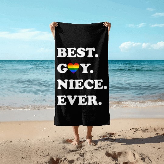 Best Gay Niece Ever Beach Towels LGBTQ Gay Pride