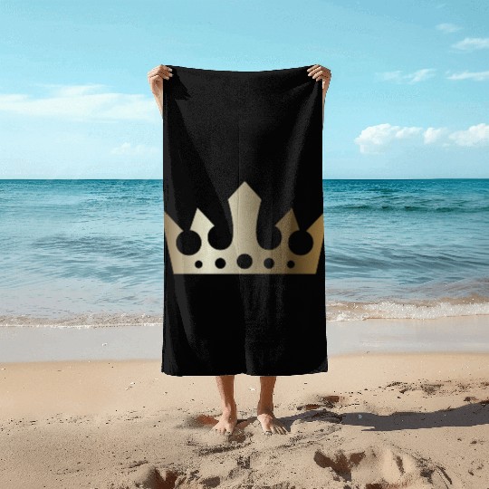 VIP golden crown king gold vector image monarch Beach Towels