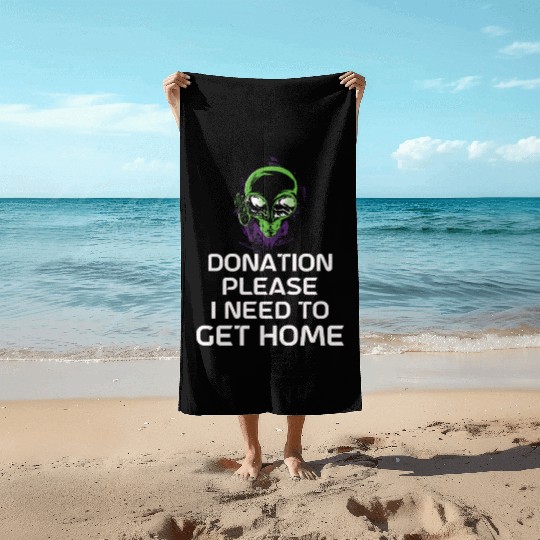 Alien Gift Extraterrestrial UFO AREA 51 Sci-fi Beach Towels