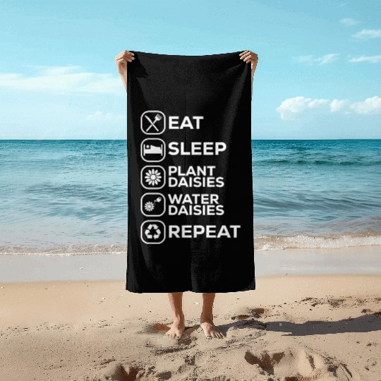 Daisy Garden Gardening Gardener Beach Towels