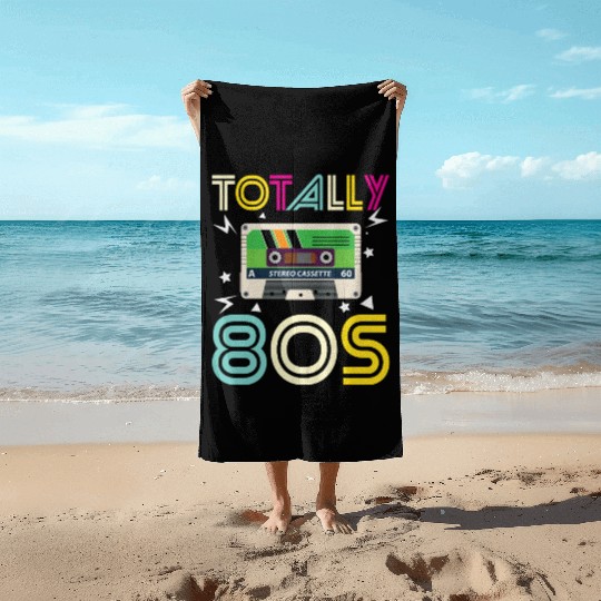 Totally 80s Retro Music Cassette Tape Beach Towels