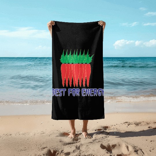 carrot best design Beach Towels