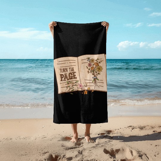 Turn the page sublimation Beach Towels