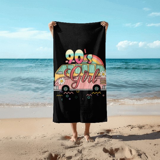 90 s girl sublimation Beach Towels