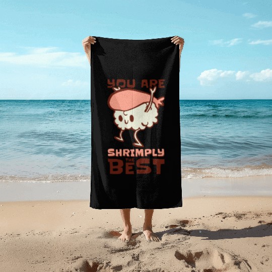 Asian Food Sushi Shrimp Food Sushi Lover Beach Towels