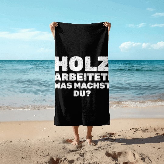 Wood Works! What Are You Doing? Wood Work Archery Beach Towels