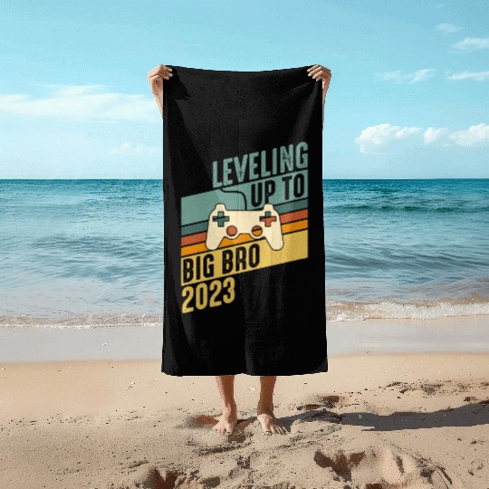 Level up Big Brother 2023 Baby Gamer Boy Baby Beach Towels