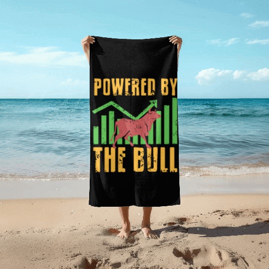 Powered by the Bull Market Beach Towels