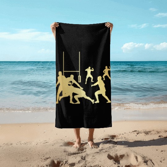 Rugby Sports Lover Rugby Tackle Beach Towels