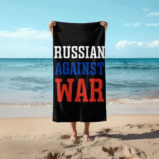Russian against war Beach Towels