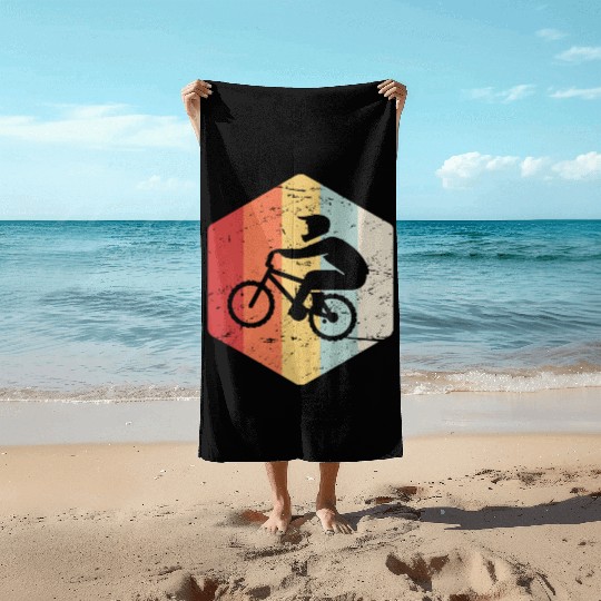 Retro Vintage Cycling Bicycle Motocross Racing Bmx Beach Towels