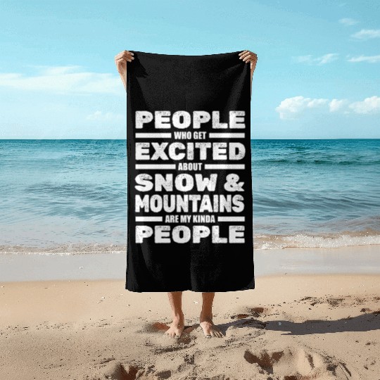 Skiing Skier Ski Beach Towels