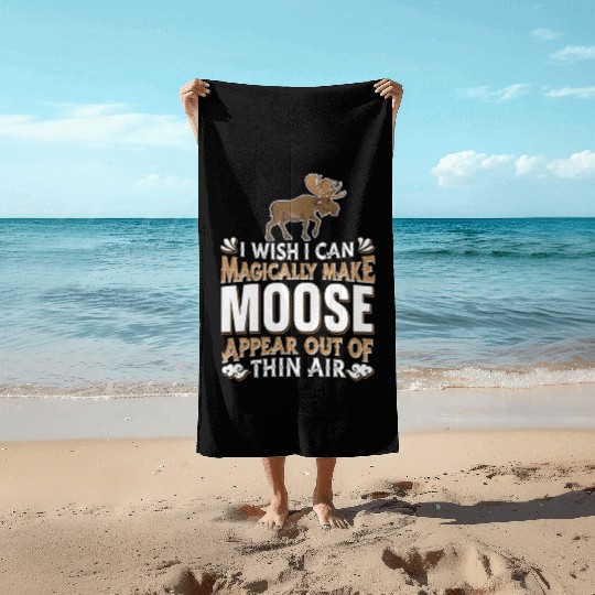 Moose Elk Hunting Beach Towels