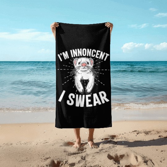 Ferret Keeper Animal Rights Pet Lovers Lifestyle Beach Towels