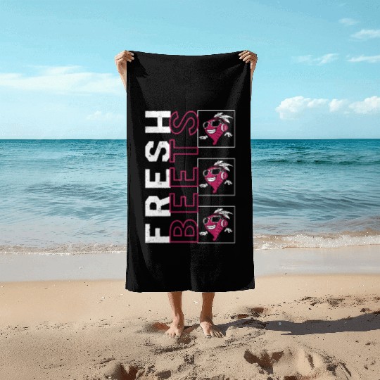 Beets Vegetable Beach Towels, Fresh Beets Wearing