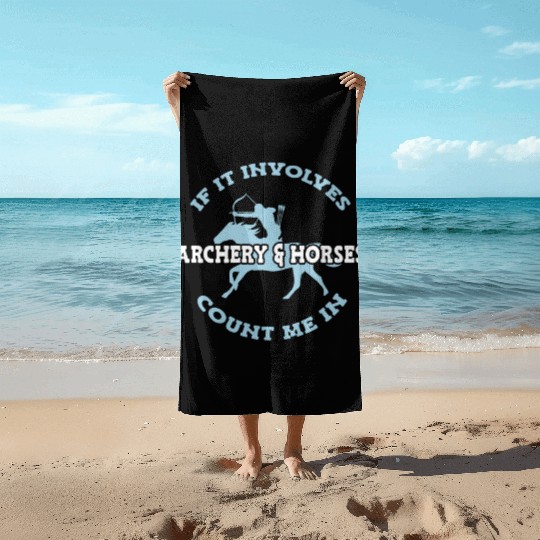 Archery & Horses Archer Beach Towels