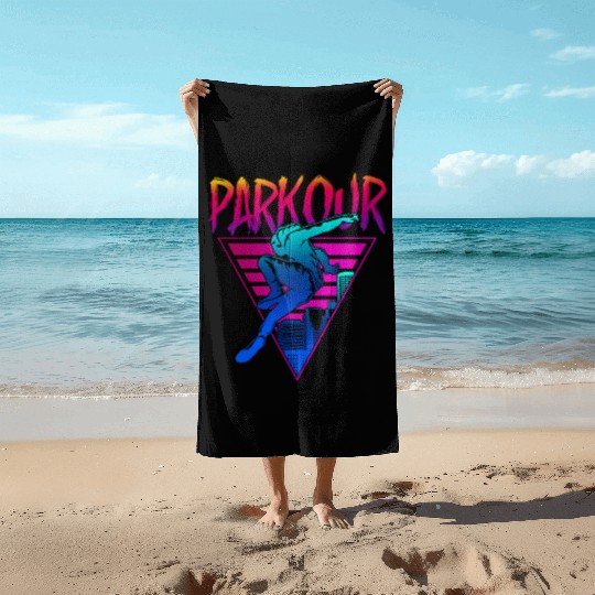 Parkour Free Running Traceur 80S Beach Towels