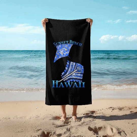 Sunset Beach Vacation Tribal Stingrays Beach Towels