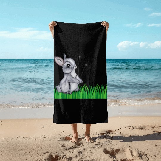 Bunny Name Gift Emily Beach Towels
