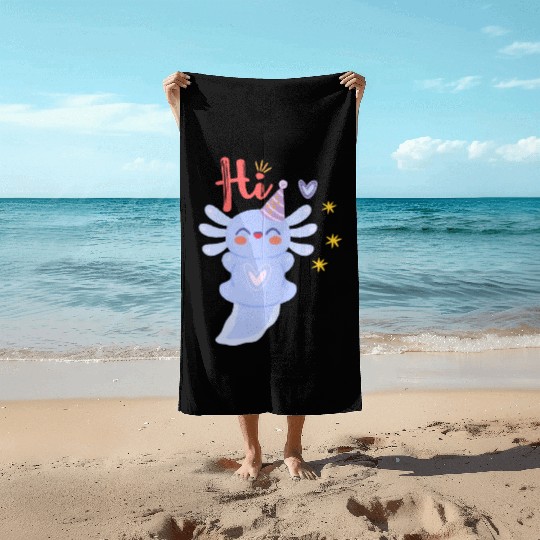 Baby Axolotl Art - 7 Beach Towels