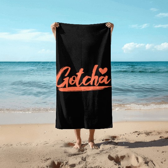 Gotcha Heart Adoption Beach Towels