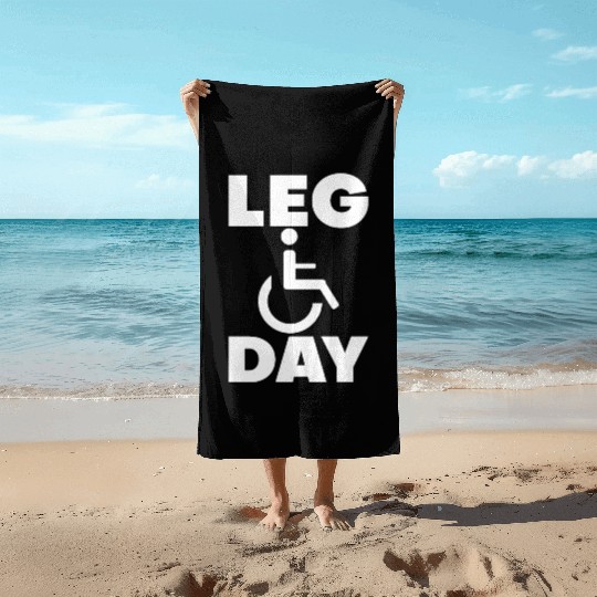 Leg Day Handicapped Wheelchair 15 Beach Towels