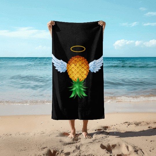 Cute Swinger Upside Down Pineapple Angel Wings Beach Towels