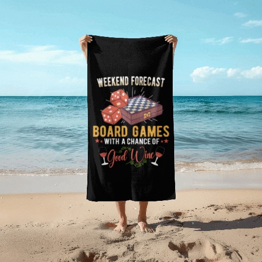 Wine Board Games Chess Board Game Player Gambling Beach Towels