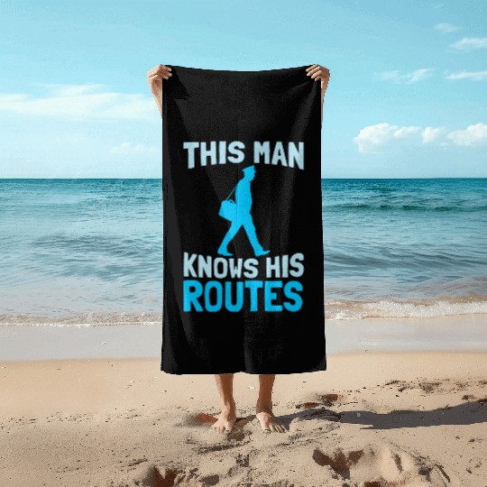 Mailman Postal Worker Mail Carrier Beach Towels