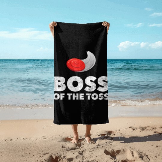Boss of the Toss Funny Disc Golf Ultimate Frisbee Beach Towels