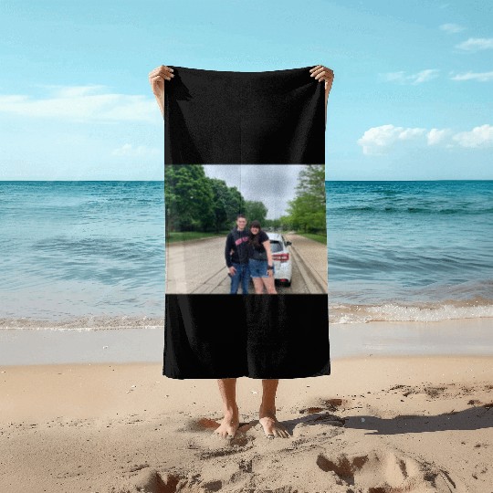 Emily and her boyfriend Beach Towels