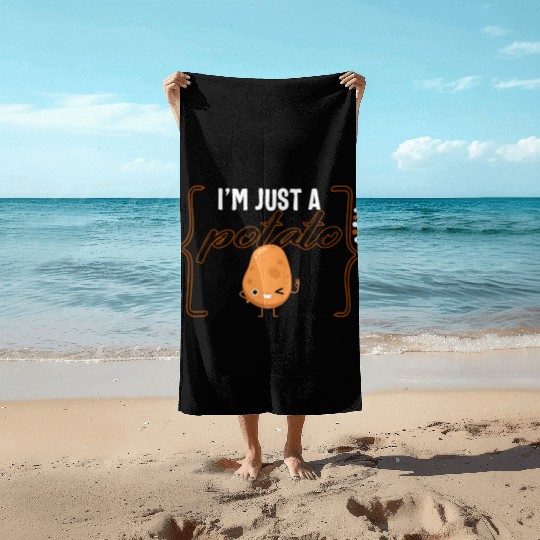 Potato Vegetable Beach Towels, I'm Just A Potato Beach Towels,