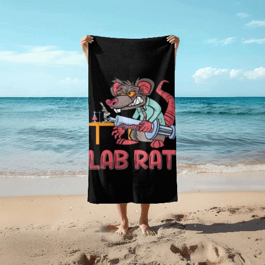 Lab Tech Lab Rat Laboratory Chemist Technician Beach Towels