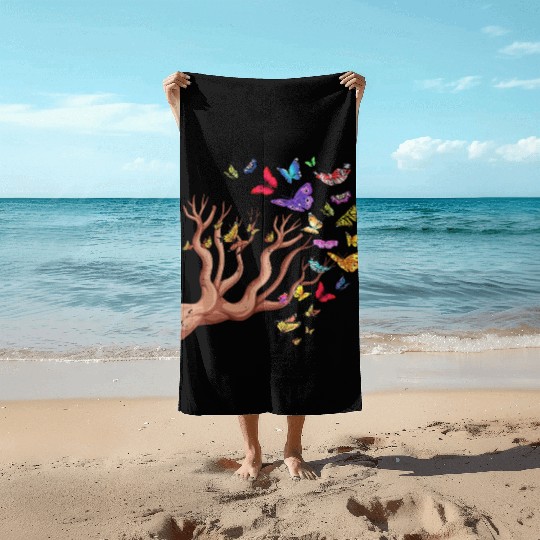 Monarch Butterflies Nature Butterfly Beach Towels