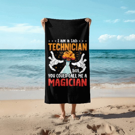 Lab Tech I Am A Lab Technician Laboratory Science Beach Towels