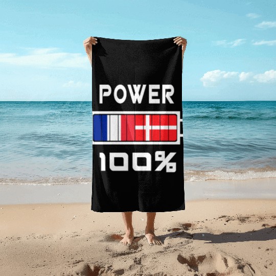 Denmark and France power 100% Beach Towels