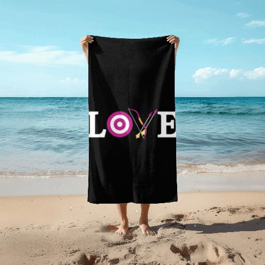 Archery Bow Archer Target Love Beach Towels