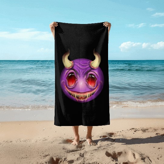 Realistic Emojis Devil Beach Towels