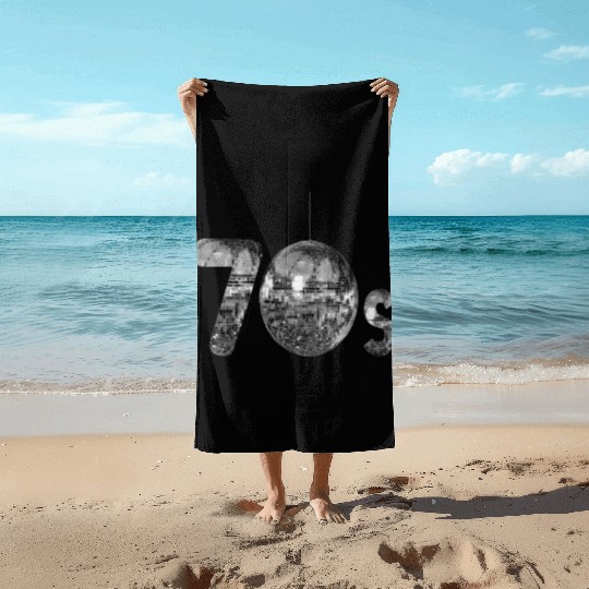 70s Silver Disco Beach Towels