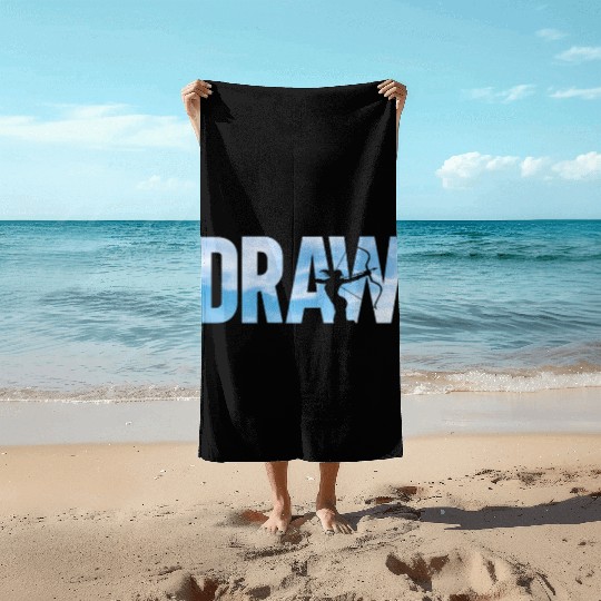 Archery Bow Archer Draw Beach Towels