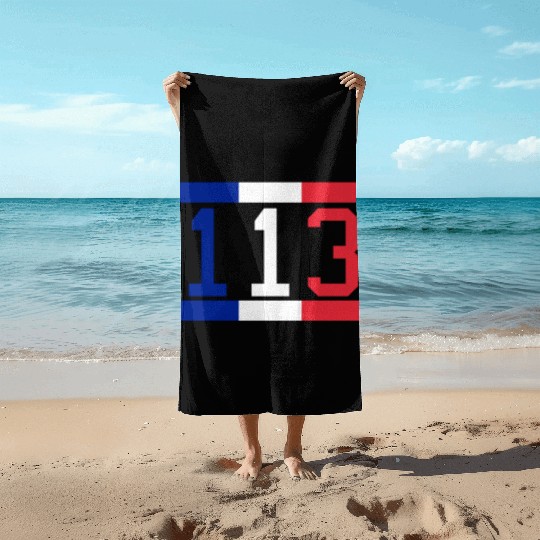 France Flag Number 113 Beach Towels