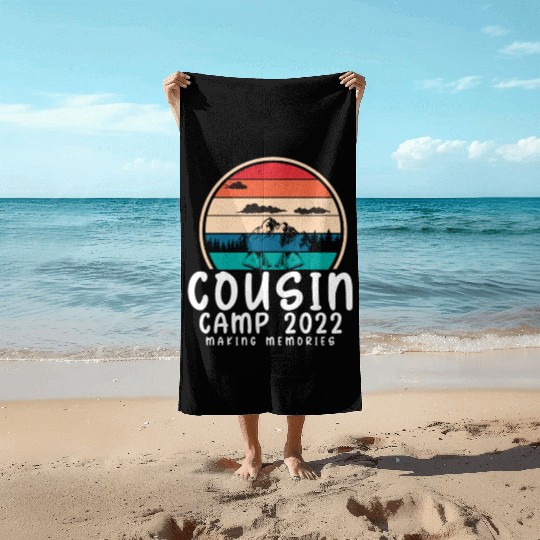 COUSIN CAMP 2022 Funny Summer Vacation Camping Beach Towels