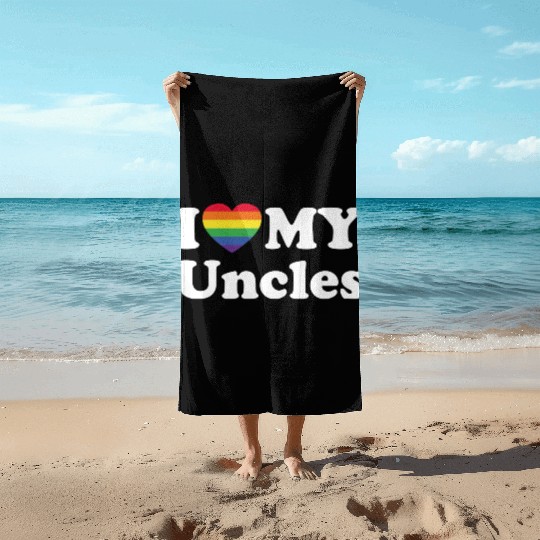 LGBTQ I Love My Uncles Gay Trans Guncle Beach Towels