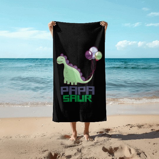 PAPA SAUR, Father's Day Beach Towels