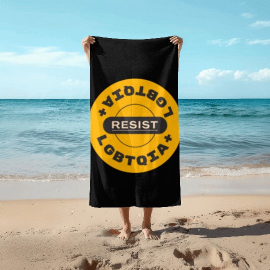 LGBTQIA resist Beach Towels