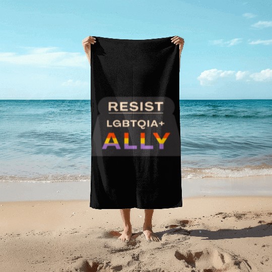 Resist pride Beach Towels